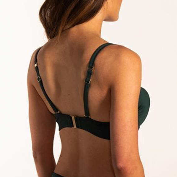 Beachlife Rich Green Bandeau Bikini Oberteil Annadiva