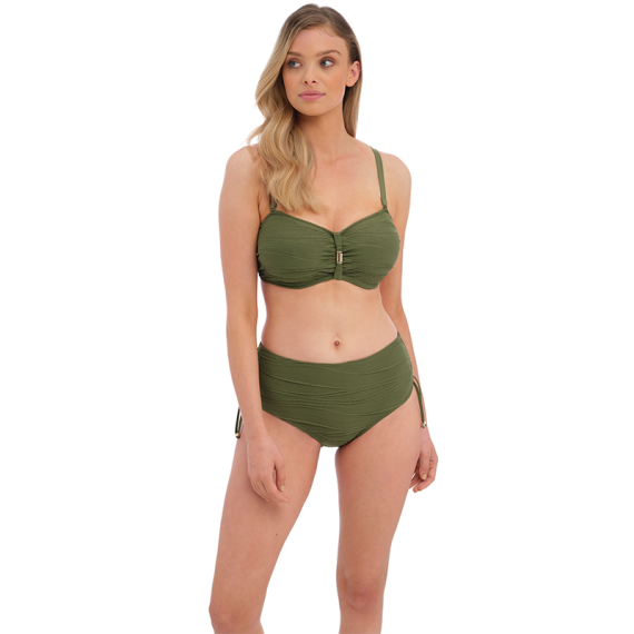 Fantasie Swim Beach Waves Hohe Bikini Hose Olive Annadiva