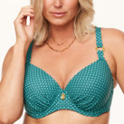 Annadiva Swim Chinese Fan Vorgeformtes Balconette Bikini Oberteil Aqua
