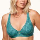 Annadiva Swim Chinese Fan Plunge Bikini Oberteil Aqua