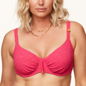Annadiva Swim Pink Garden Bikini Oberteil Cerise