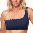 Annadiva Swim Waves One Shoulder Bikini Oberteil Navy 