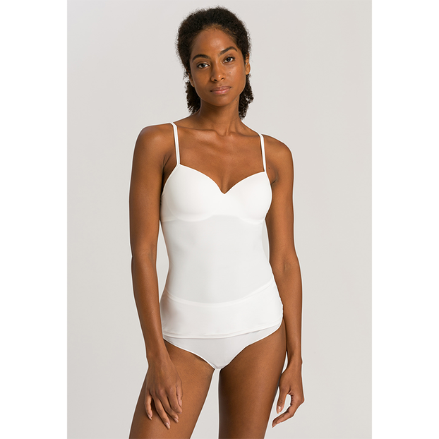 Hanro Allure Cami Top mit Vorgeformtem BH Off White