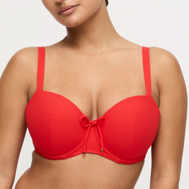 Primadonna Swim Aswan Vorgeformtes Balconette Bikini Oberteil Fiesta Red