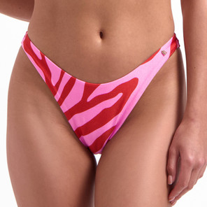 Beachlife Pink Zebra High Brazilian Bikini Hose