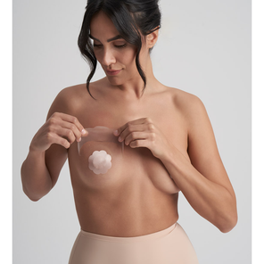 Bye Bra Boob Tape mit Nipple Covers Beige