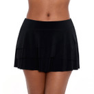 Miraclesuit Bottom Layered Ruffle Skirt Hose Black