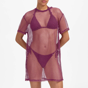 Beachlife Bright Plum Strandkleid Plum