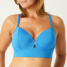 Annadiva Swim Capri Longline Bikini Oberteil Cornflower