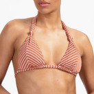 Beachlife Caramel Stripe Triangle Bikini Oberteil