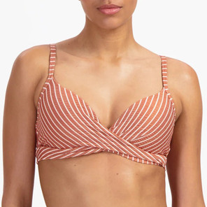 Beachlife Caramel Stripe Twist Bikini Oberteil