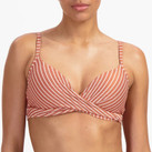 Beachlife Caramel Stripe Twist Bikini Oberteil