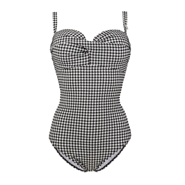Annadiva Swim Checky Badeanzug Black & White