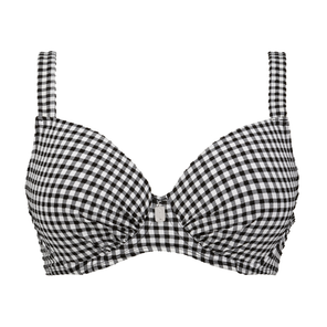 Annadiva Swim Checky vorgeformte Balconette Bikini Oberteil Black & White