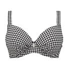 Annadiva Swim Checky vorgeformte Balconette Bikini Oberteil Black & White