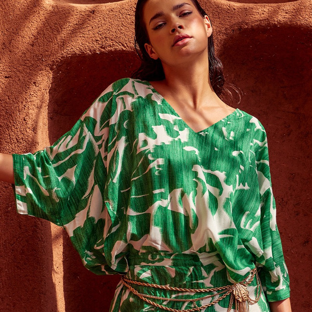 Iconique Chloe Strandbluse Green