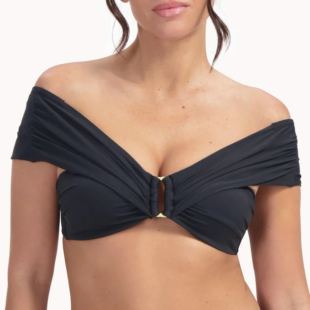 Cyell Femme Noir Off Shoulder Bikini Oberteil