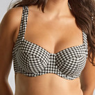 Panache Swim Gingham Full Cup Bikini Oberteil Black Gingham
