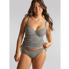 Panache Swim Gingham Tankini Oberteil Black Gingham