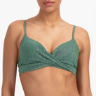 Beachlife Green Glitter Twist Bikini Oberteil
