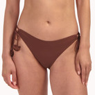 Cyell Henna Vibes Braune Bikini Hose mit Seitlichen Bändern