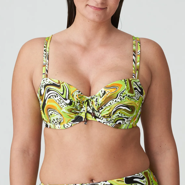 Prima Donna Swim Jaguarau Vorgeformtes Balconette Bikini Oberteil Lime Swirl