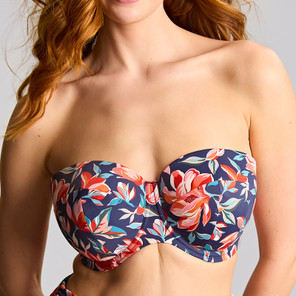 Panache Swim Liliflora Bandeau Bikini Oberteil Liliflora Print