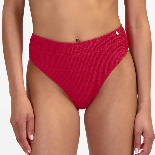 Beachlife Lipstick Red High Waist Bikini Hose