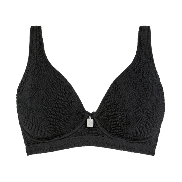 Annadiva Swim Lizzard Plunge Bikini Oberteil Black