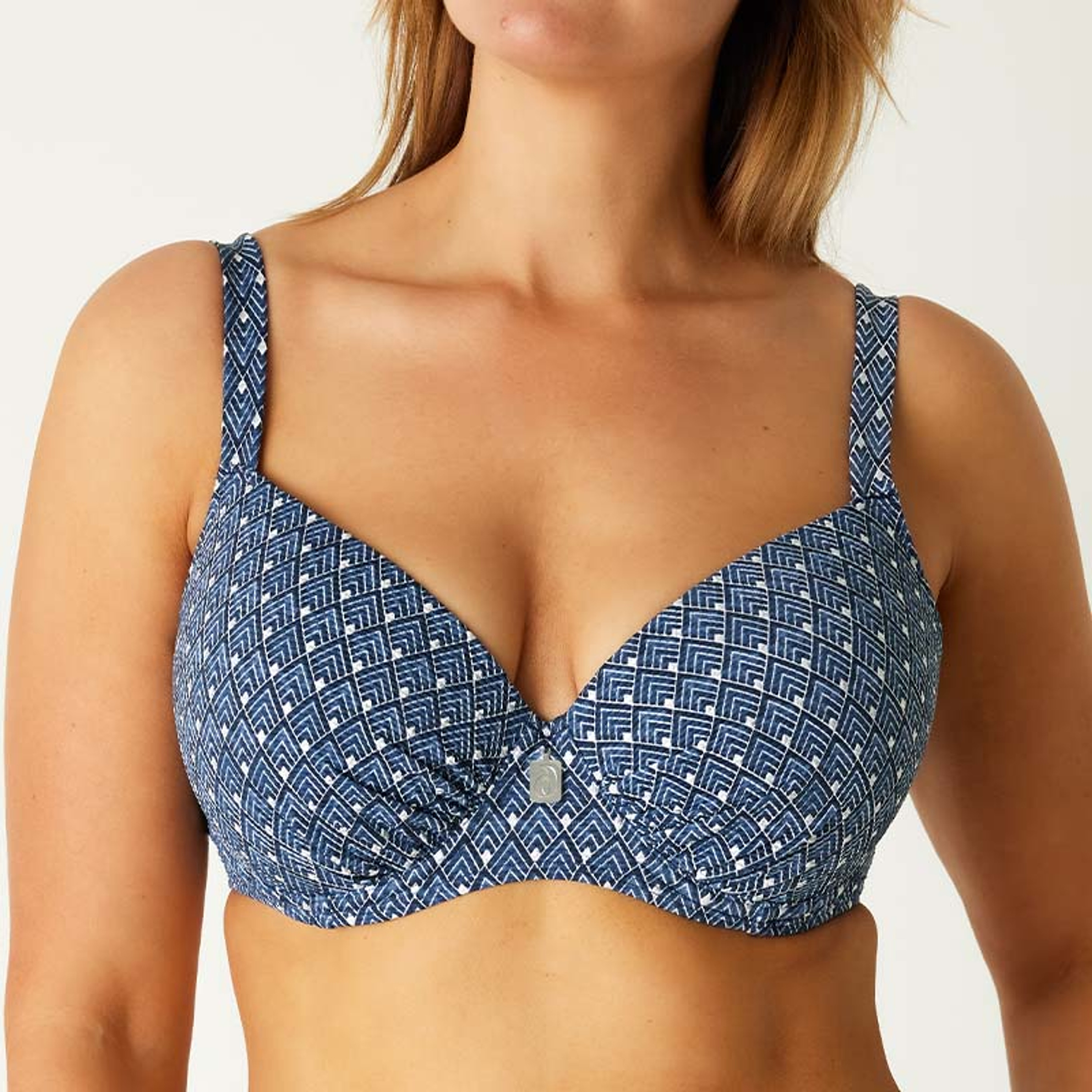 Marrakesh Blue Vorgeformtes Balconette Bikini Oberteil
