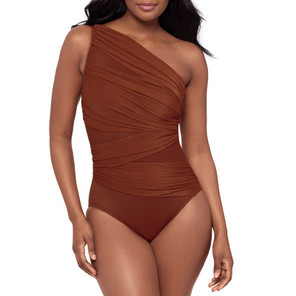 Miraclesuit Network Jena One Shoulder Badeanzug Kupfer