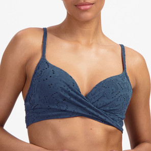 Beachlife Nightsky Embroidery Twist Bikini Oberteil