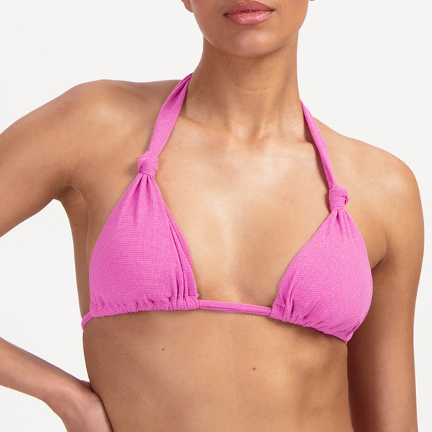 Beachlife Pink Shimmer Triangle Bikini Oberteil Pink Shimmer