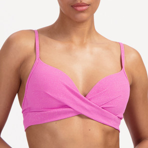 Beachlife Pink Shimmer Twist Bikini Oberteil Pink Shimmer