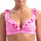Beachlife Melon & Pink Plunge Bikini Oberteil