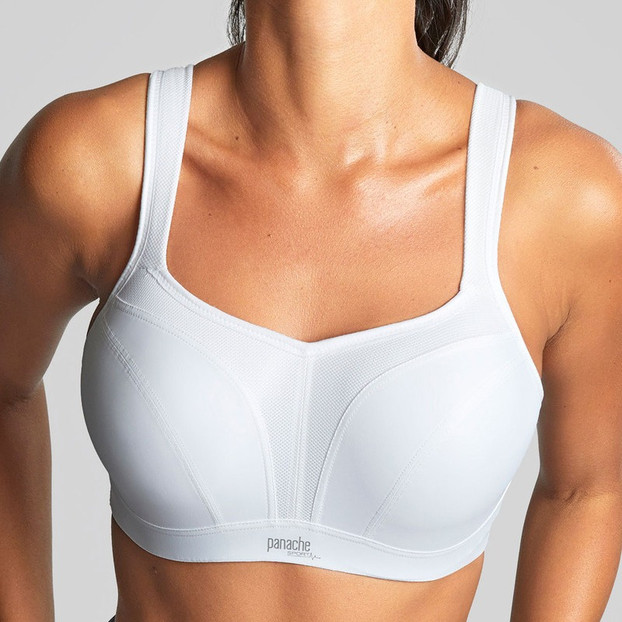 Panache Power Vorgeformter Sport BH Weiss