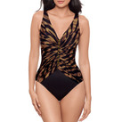 Miraclesuit Raya De Safari Charmer Badeanzug Black Brown