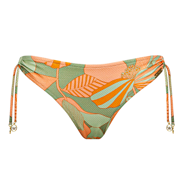 Watercult Retro Tributes Bikini Hose mit Seitlichen Bändern Mint Apricot