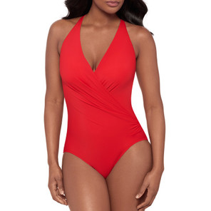 Miraclesuit Rock Solid Wrapsody Badeanzug Poppy