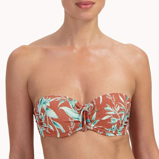 Cyell Rusty Rose Bandeau Bikini Oberteil