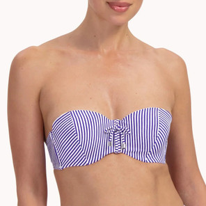 Cyell Seersucker Bandeau Bikini Oberteil