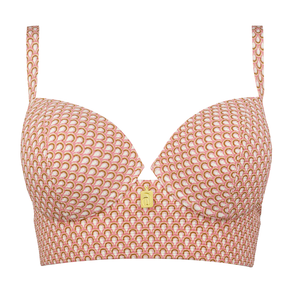 Annadiva Swim Seventies Longline Bikini Oberteil Blush