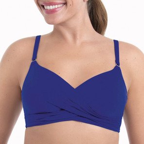 Anita Care Swim Shiny Basics Prothesen Bikini Oberteil Blau Violett