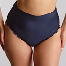 Panache Swim Signature Scallop Hohe Bikini Hose Ink Blue