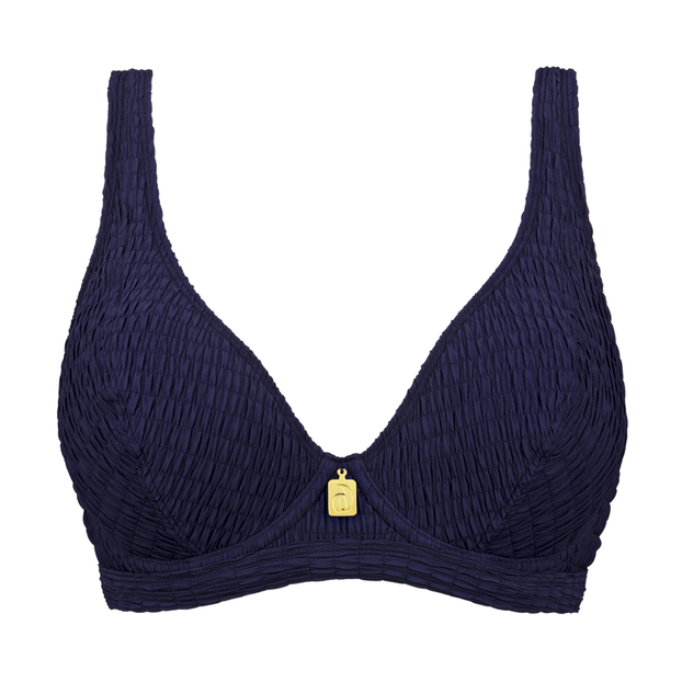 Annadiva Swim Smocky Plunge Bikini Oberteil Midnight