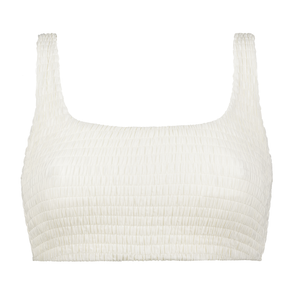 Annadiva Swim Smocky Bralette Bikini Oberteil Off White