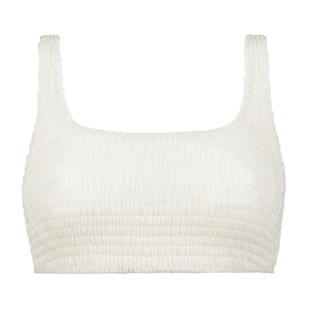 Annadiva Swim Smocky Bralette Bikini Oberteil Off White