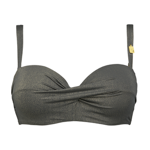Annadiva Swim Sparkling Jungle Bandeau Bikini Oberteil Seagreen