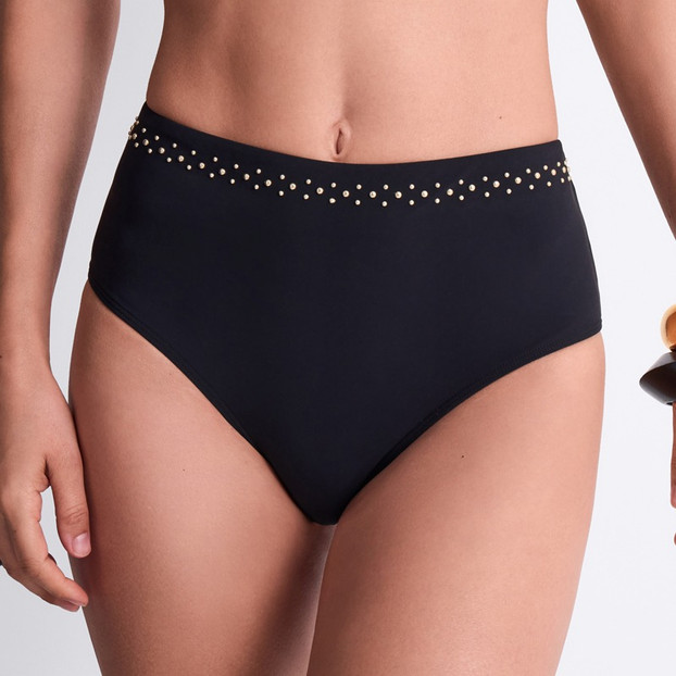 Aubade Bademode Summer Stars Hohe Bikini Hose Black