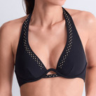 Aubade Bademode Summer Stars Triangle Bikini Oberteil Black